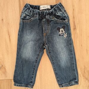 Disney GAP Baby Denim Jeans with Embroided Mickey Mouse Patch